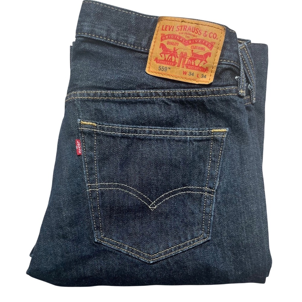 Levi Mens Relaxed‎ Straight Fit Jeans 34x34 -891